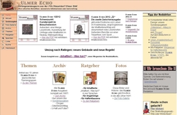 Titelseite der Gefangenenzeitschrift Ulmer Echo mit unterschiedlichen Artikeln