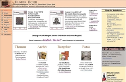 Titelseite der Gefangenenzeitschrift Ulmer Echo mit unterschiedlichen Artikeln Titelseite der Gefangenenzeitschrift Ulmer Echo mit unterschiedlichen Artikeln