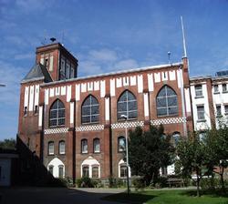 Fassadenansicht der Kirche der Justizvollzugsanstalt Werl